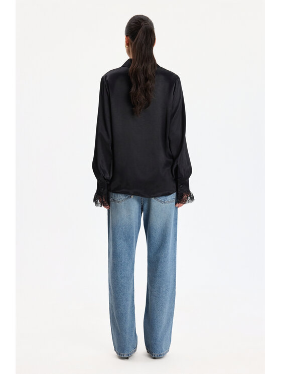 BENU BENU Koszula lejąca Czarny Relaxed Fit
