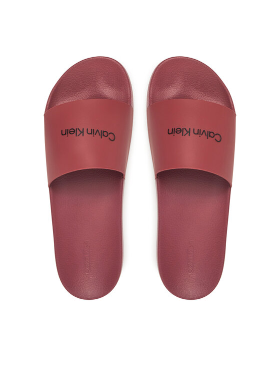 Calvin Klein Calvin Klein Şlapi Pool Slide Rubber HM0HM00455 Vișiniu