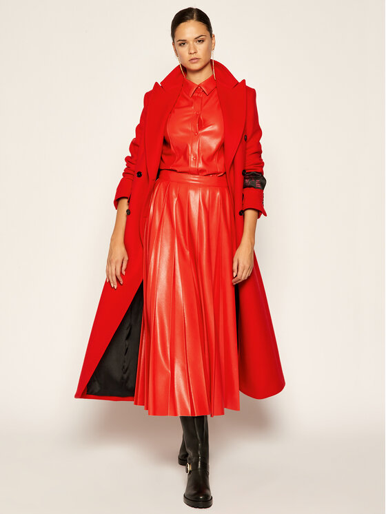 MSGM Lederrock 2941MDD29P 207652 Rot Regular Fit | Modivo.de