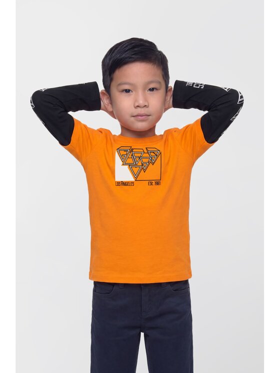 Guess Kids Guess Kids T-Shirt 185497 Oranžová Classic Fit