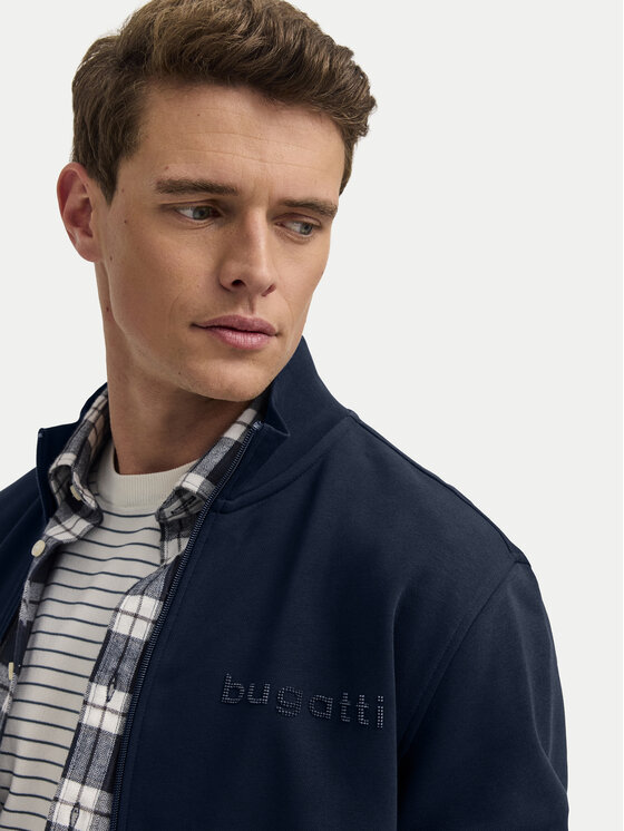 Bugatti Bugatti Felpa 8750-25070F Blu scuro Regular Fit