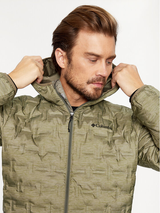 Columbia Columbia Pernata jakna Delta Ridge™ Down Hooded Jacket Zelena Regular Fit