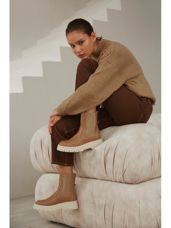 Estro Estro Μποτάκια ER00111762 Καφέ