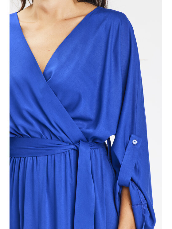 Awama Awama Letné šaty A670 Modrá Basic Fit