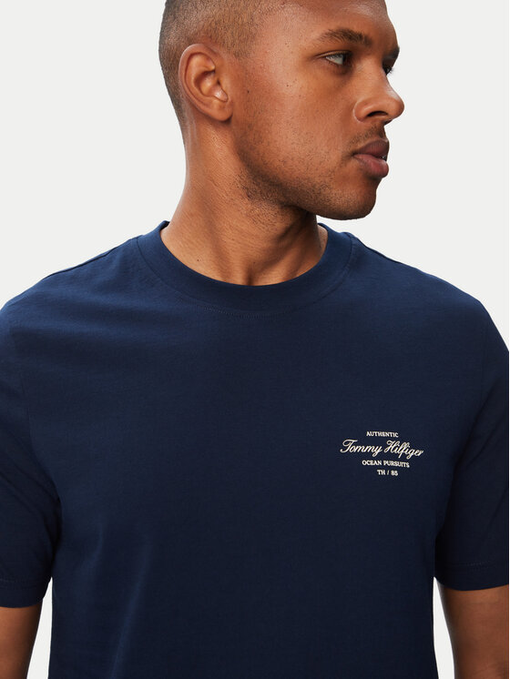 Tommy Hilfiger Tommy Hilfiger Majica Nautical MW0MW44258 Mornarsko modra Regular Fit
