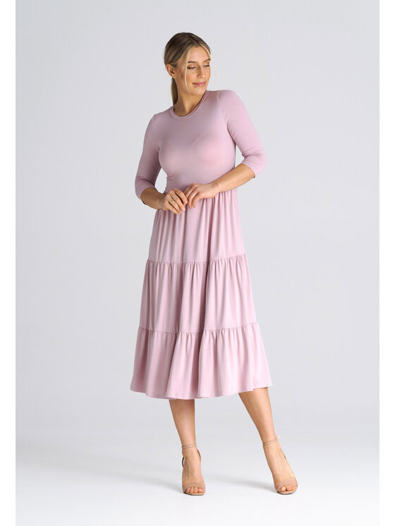 FIGL FIGL Sukienka codzienna SUKIENKA M943 Różowy Regular Fit
