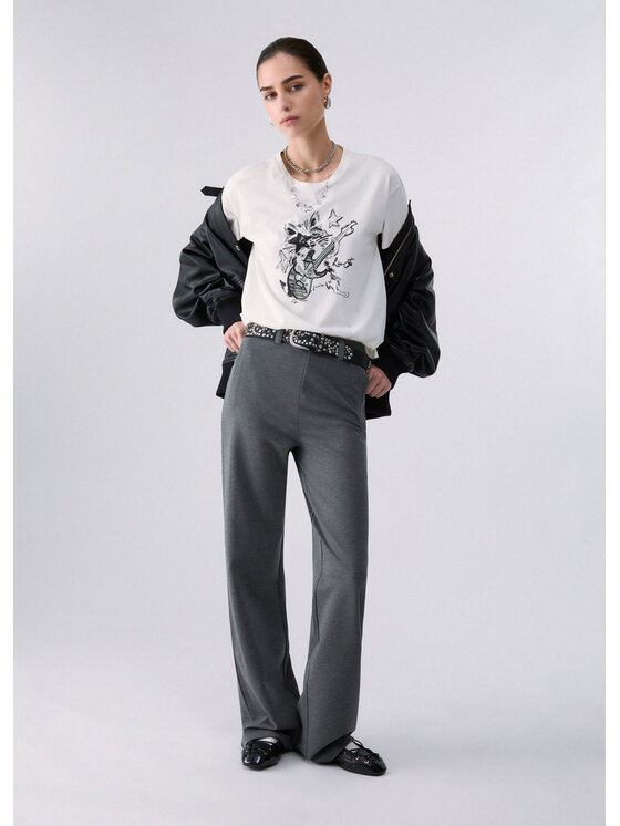 Liu Jo Liu Jo T-shirt TF6255JS923L9390 Bianco Regular Fit