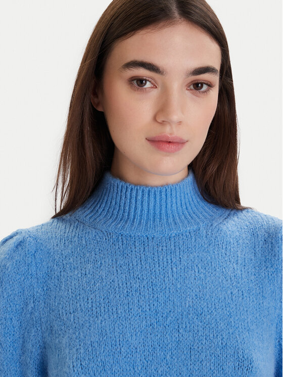 Morgan Morgan Krekls ar augstu apkakli 242-MLEONAR Zils Regular Fit