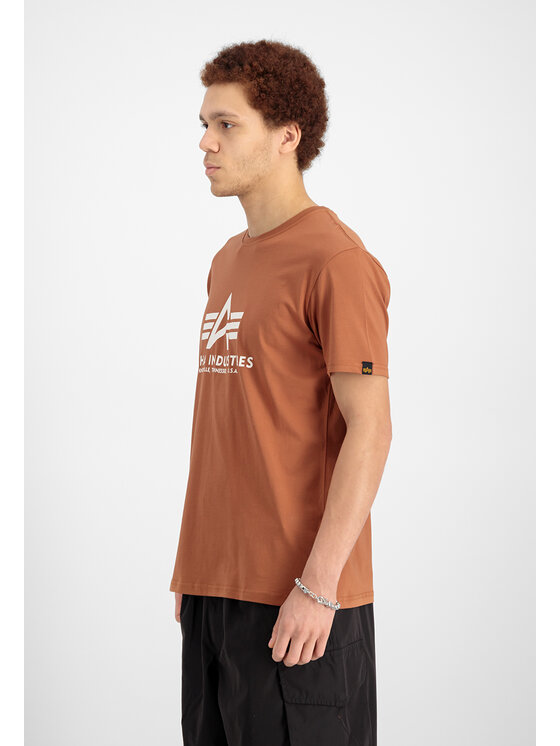 Alpha Industries Alpha Industries Tričko AI.100501-709-M Hnedá Basic Fit