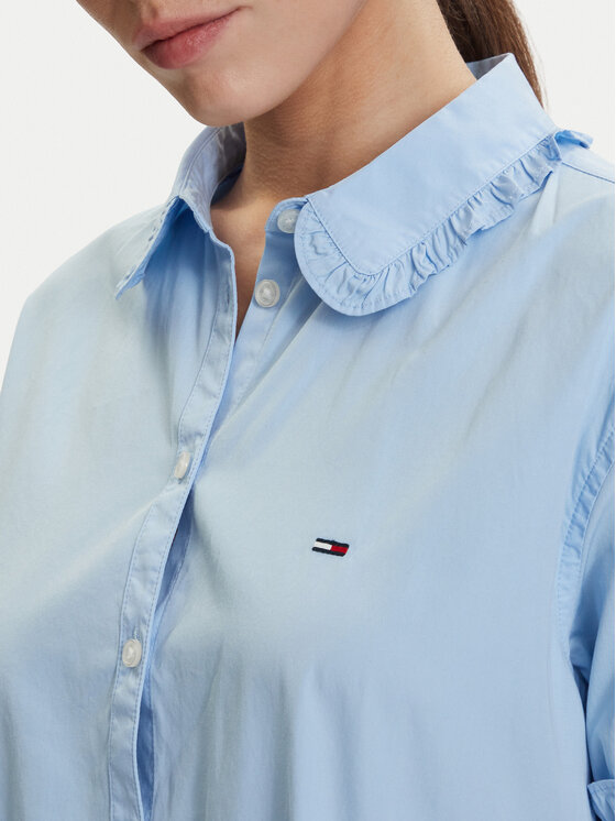 Tommy Jeans Tommy Jeans Ежедневна рокля DW0DW22995 Светлосин Regular Fit