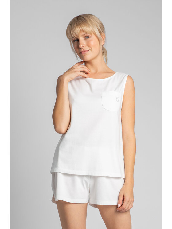 LaLupa LaLupa Bluzka LA015 Biały Comfortable Fit