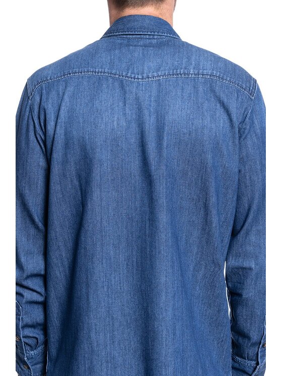 Mustang Mustang Camicia CALVIN Blu Regular Fit