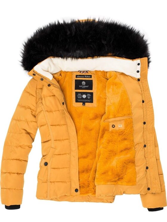 Navahoo Navahoo Kurtka zimowa Miamor Żółty Casual Fit
