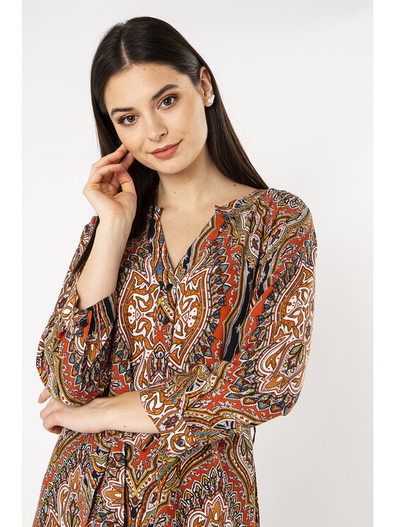 QUIOSQUE QUIOSQUE Každodenné šaty SUCCOSA DRESS Hnedá Regular Fit