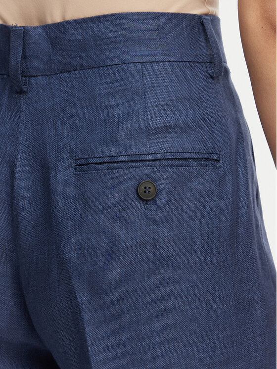 Weekend Max Mara Weekend Max Mara Bavlnené nohavice Malizia 2615131112 Tmavomodrá Regular Fit