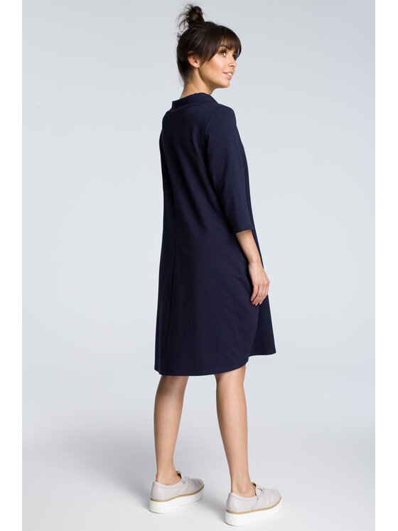 BeWear BeWear Sukienka codzienna B070 Granatowy Baggy Fit