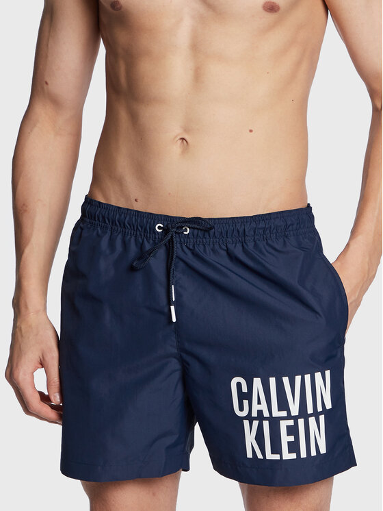 Calvin Klein Swimwear Peldšorti KM0KM00794 Tumši zils Regular Fit