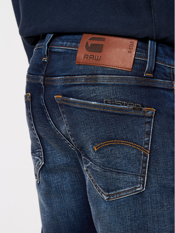 G-Star Raw Džinsai 3301 51001-C296-B843 Tamsiai mėlyna Slim Fit • Modivo.lt