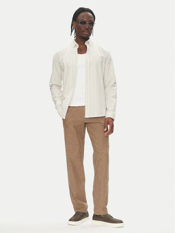 Lindbergh Lindbergh Camicia 30-203536B Beige Regular Fit