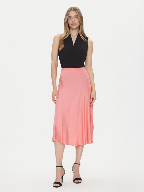 Fracomina Fracomina Midi sukňa FJ25SG2003W45101 Koralová Regular Fit