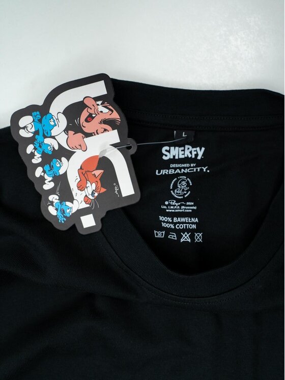 Smerfy Smerfy T-Shirt 119805 Czarny Oversize