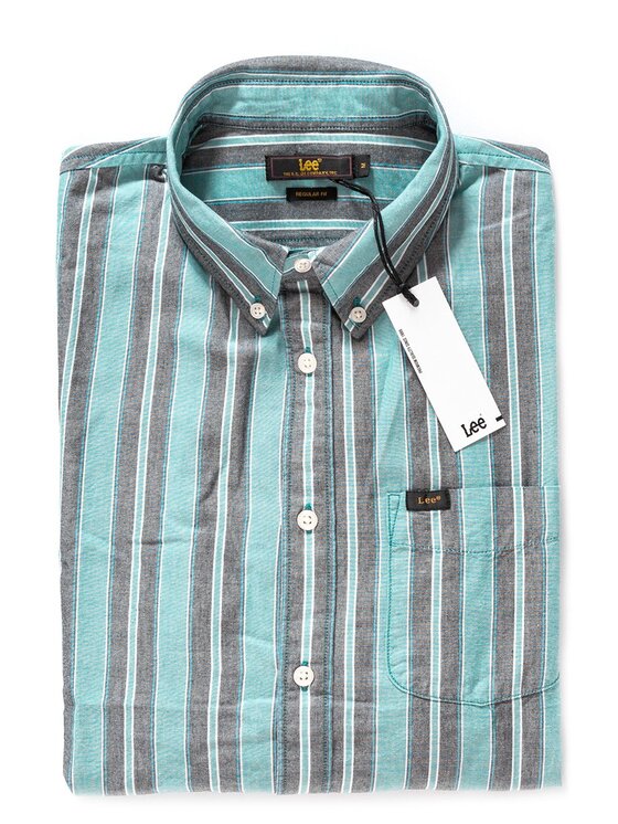 Lee Lee Koszula BUTTON DOWN Czarny Regular Fit