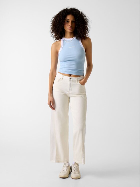 Guess Jeans Guess Jeans Jeansy 181454 Bílá Relaxed Fit
