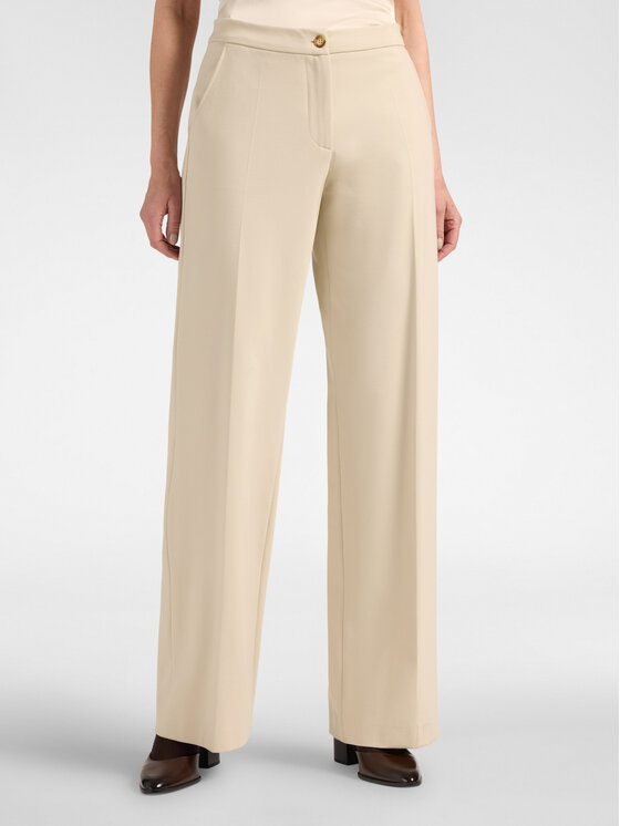 Elena Mirò Elena Mirò Spodnie materiałowe P800P000575N052 Kremowy Slim Fit