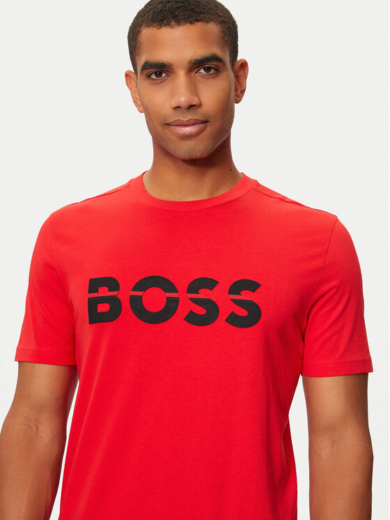 BOSS Boss Tričko 50525208 Červená Regular Fit