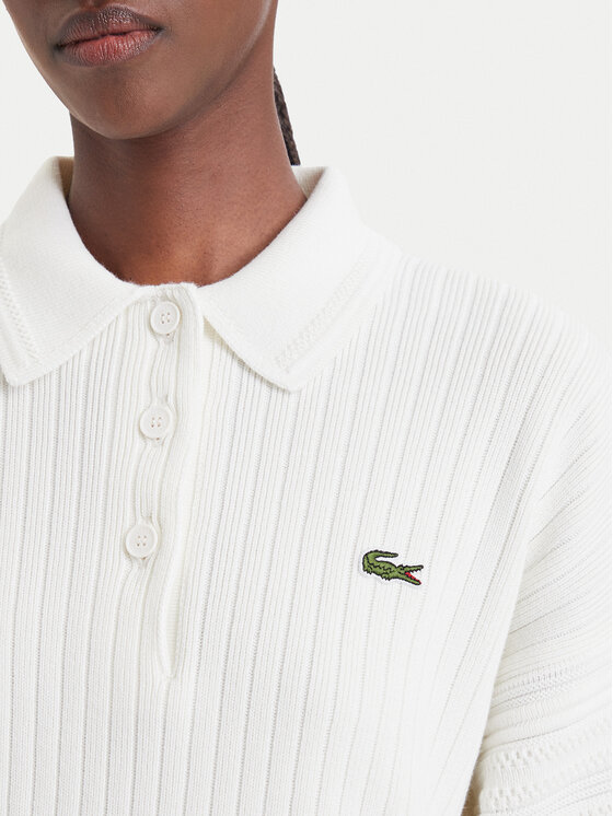 Lacoste Lacoste Πουλόβερ AF8272 Κρεμ Regular Fit