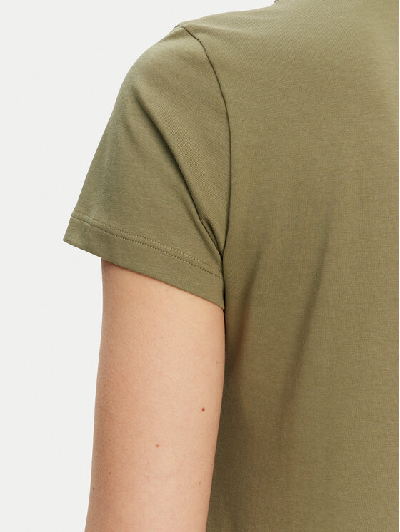 Lacoste Lacoste Футболка TF9246 Хакі Slim Fit
