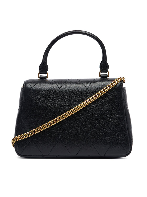 Tory Burch Tory Burch Borsetta Charlie Quilted Mini Top Handle Chain Wallet 186032 Nero