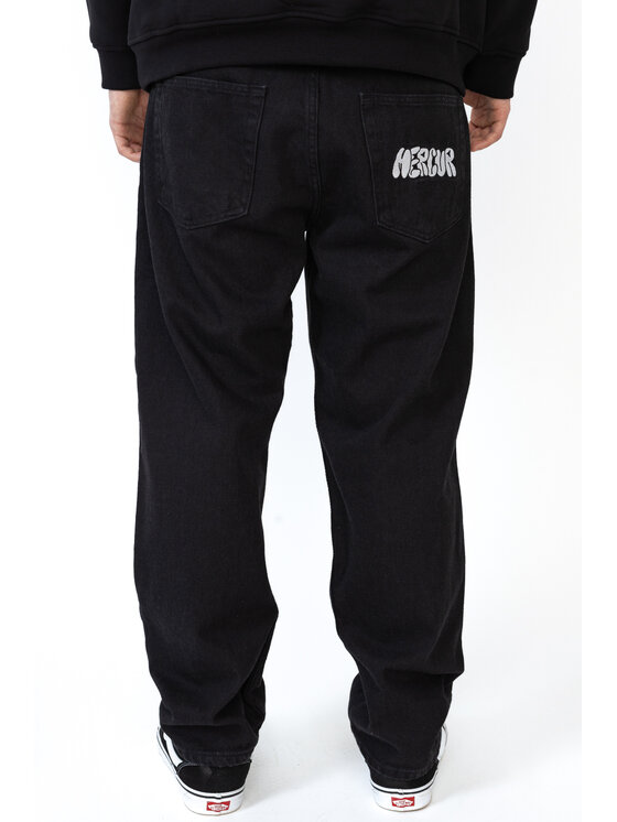 Mercur Mercur Jeansy Mural Czarny Baggy Fit