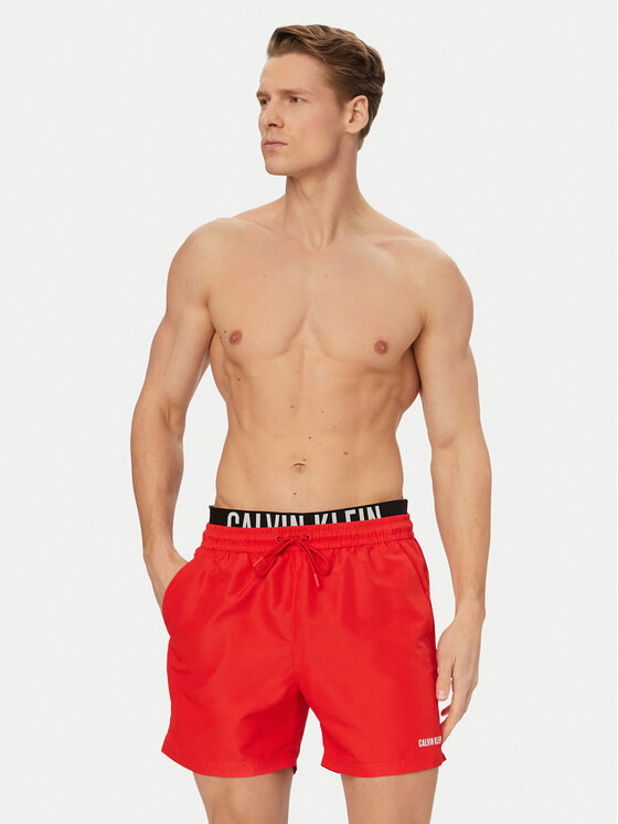 Calvin Klein Swimwear Calvin Klein Swimwear Pantaloni scurți pentru înot LV00N61015 Roșu închis Regular Fit