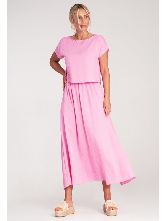 FIGL FIGL Sada halenka a sukně M1219 Růžová Regular Fit