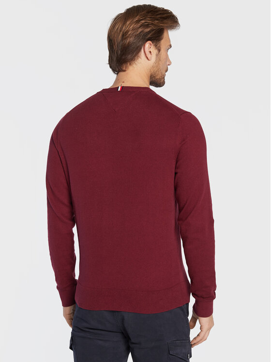 Tommy Hilfiger Tommy Hilfiger Пуловер Pima MW0MW28047 Бордо Regular Fit