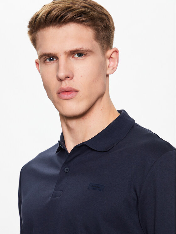 Calvin Klein Calvin Klein Polo marškinėliai K10K111657 Tamsiai mėlyna Slim Fit