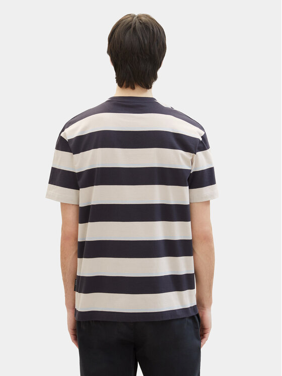Tom Tailor Denim Tom Tailor Denim T-Shirt 1040844 Beżowy Relaxed Fit