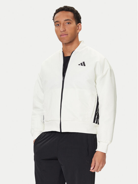 adidas adidas Bomber dzseki Stadium JX5638 Fehér Loose Fit
