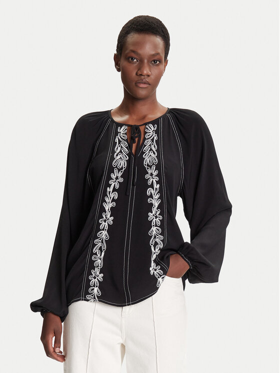 Desigual Desigual Majica Tallo 25WWBW07 Crna Loose Fit