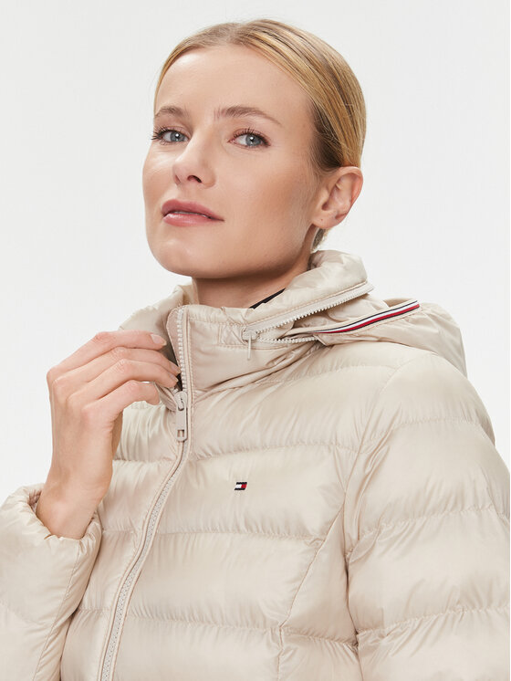 Tommy Hilfiger Tommy Hilfiger Winterjacke Global Stripe WW0WW39863 Beige Slim Fit