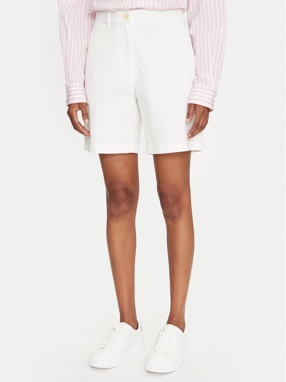 Gant Bavlnené šortky 4020119 Biela Regular Fit