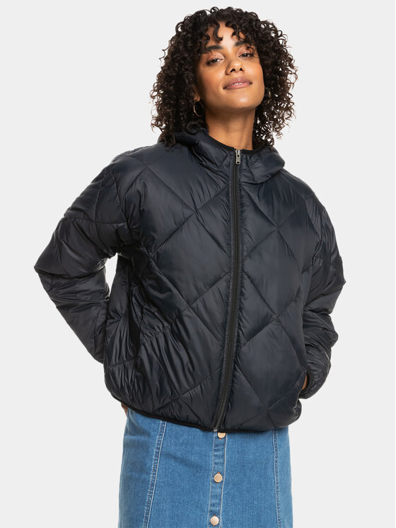 Roxy Roxy Pārejas jaka Wind Swept Hood Jckt ERJJK03571 Pelēks Regular Fit