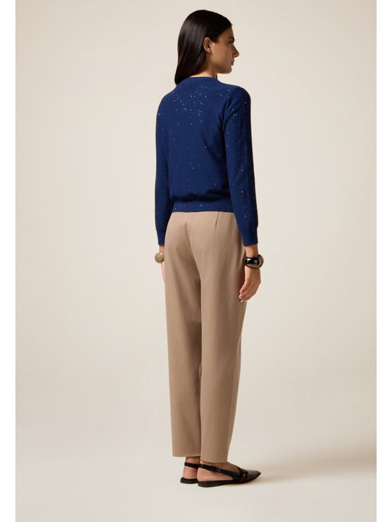 Oltre Oltre Maglione M503J005265N034 Blu Slim Fit