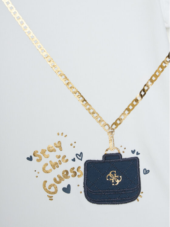 Guess Guess Vsakodnevna obleka K5RK00 KA6W4 Bela Regular Fit