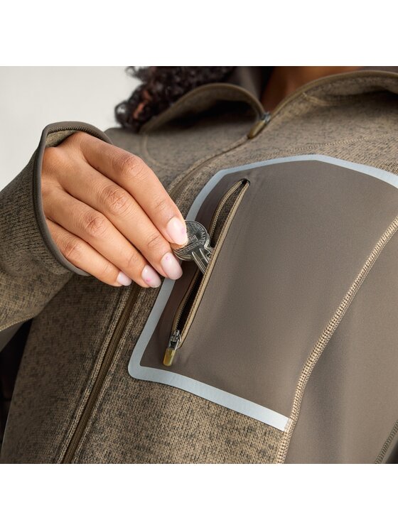 adidas by Stella McCartney adidas by Stella McCartney Dres By Stella McCartney CLIMAWARM Running Full-Zip Midlayer Brązowy Regular Fit