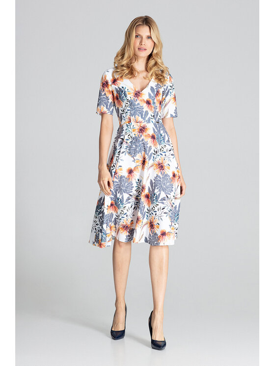 FIGL FIGL Sukienka M673 Kolorowy Regular Fit