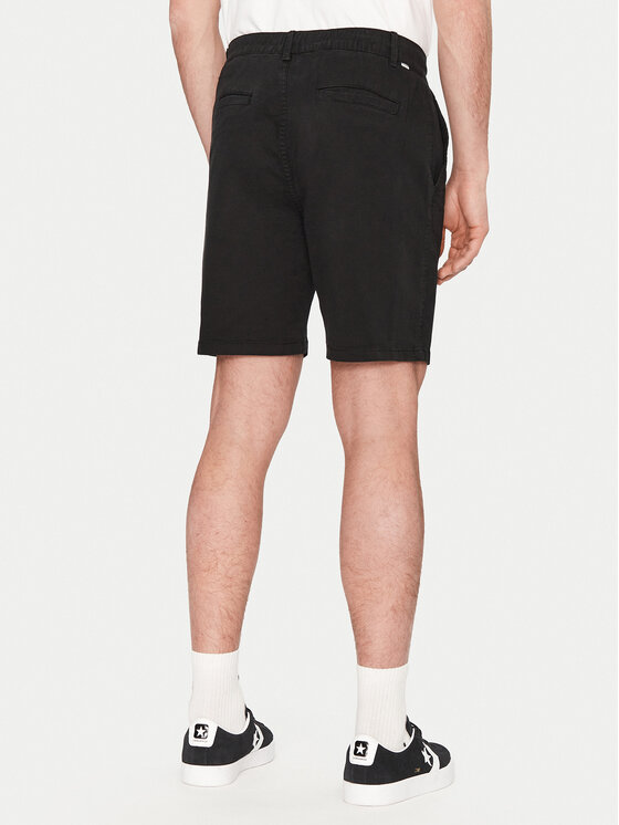 Resteröds Resteröds Pantaloncini di tessuto Chin 55251 6410 Nero Regular Fit