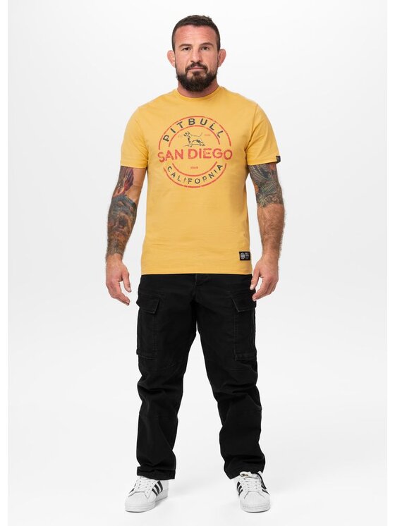 PITBULL PITBULL T-Shirt AUTOMATIC Żółty Regular Fit