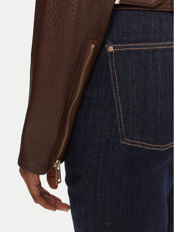 Guess Guess Geacă din imitație de piele W5YL19 WHDS0 Maro Regular Fit